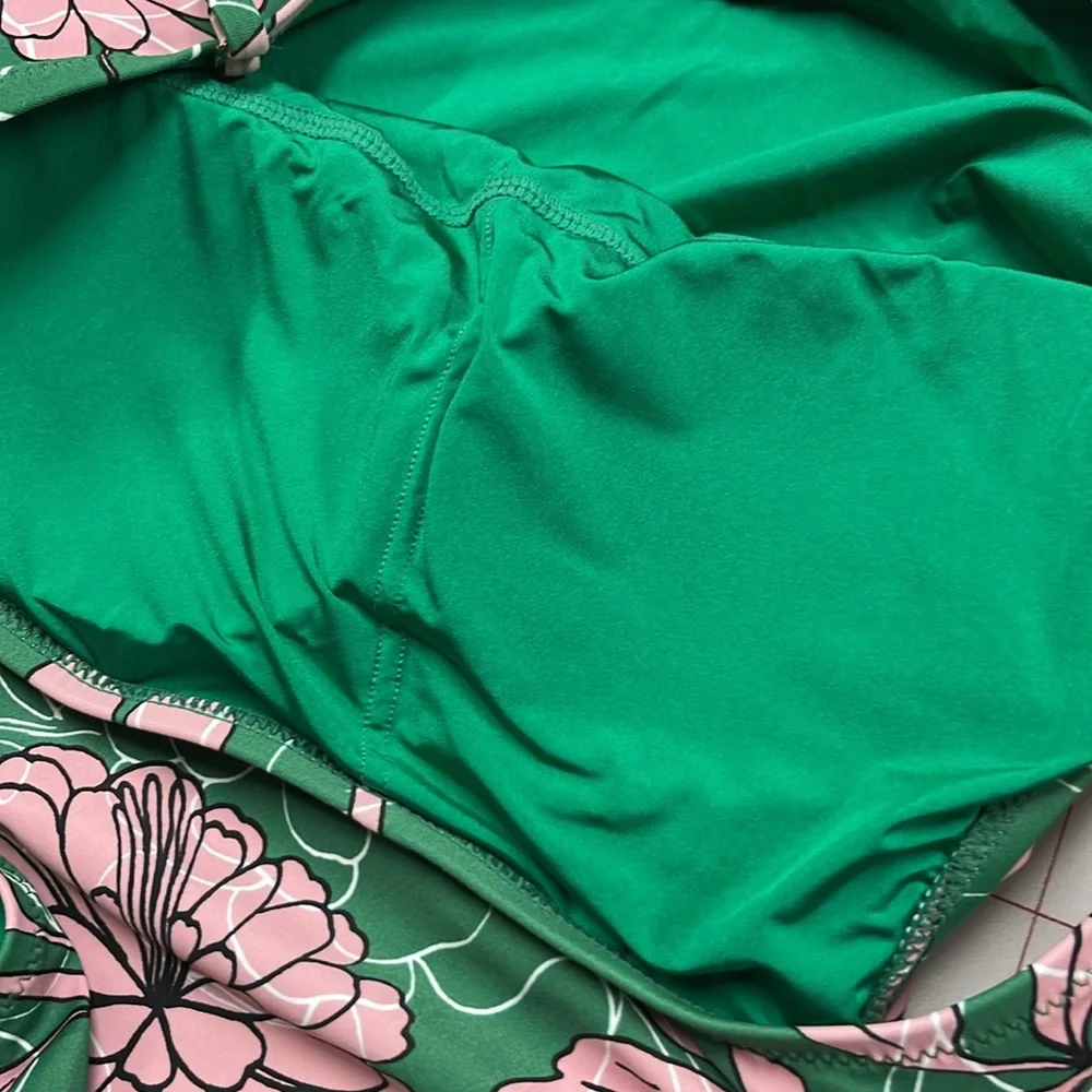 MILLY NWT Cabana Pink Nenuphar 1 Shoulder Water Lily One Piece Swimsuit Beach S - Picture 9 of 16